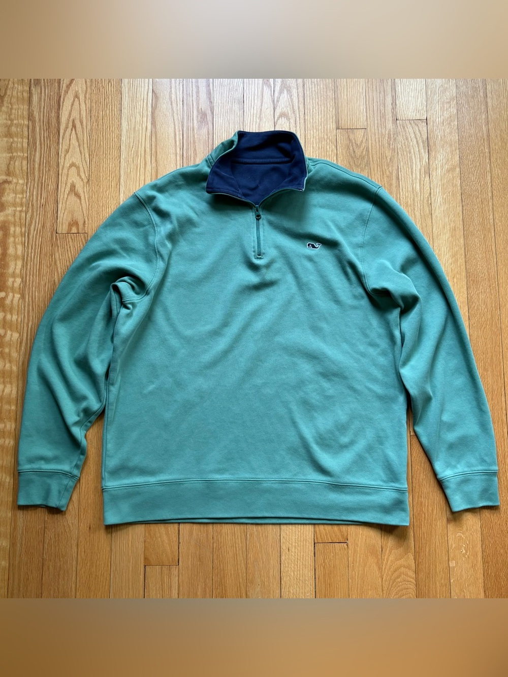 Vineyard Vines Men’s 1/4 Zip Up Pima Cotton Pullover Golf Medium Green Solid
